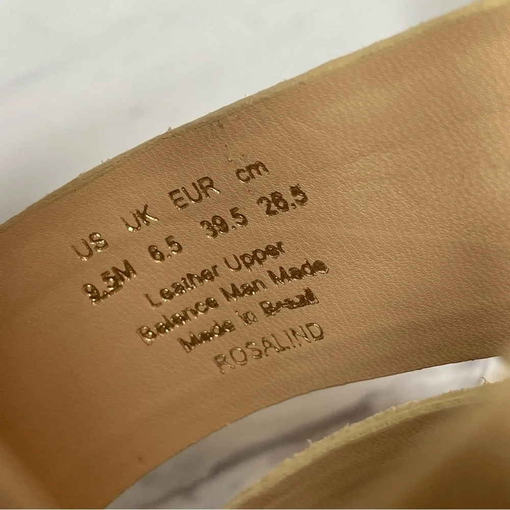 Sam Edelman Rosalind Tan Platform Heeled Sandal 9.5